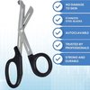 A2Z Scilab Trauma Shears 12/Pack Non-Stick 7.25 First Aid EMT Stainless Steel Utility Scissors Black Handle A2Z-ZR880